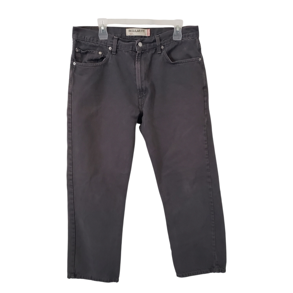 Vintage Levis 505 Regular Fit Straight Leg Denim Gray‎ Jeans Red Tab Mens 36/29